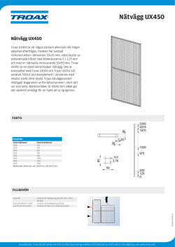 Produktblad Panel UX450