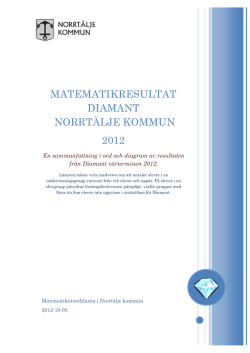 Resultat 2012 Diamant publicerad