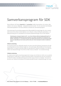 Informationsblad Samverkansprogram för SDK