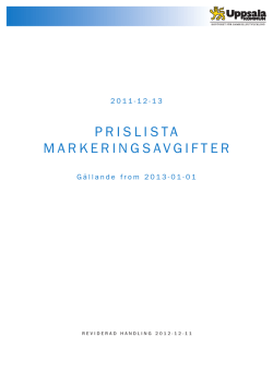 PRISLISTA MARKERINGSAVGIFTER - Interbook