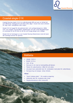 Coastal Single C1X - Leo Coastal Rowing