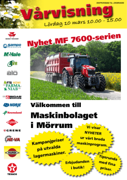 Maskinbolaget i Mörrum - Östra Sönnarslöv Traktorservice AB