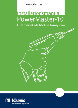 D-302973 PowerMaster-10 Installatörsmanual