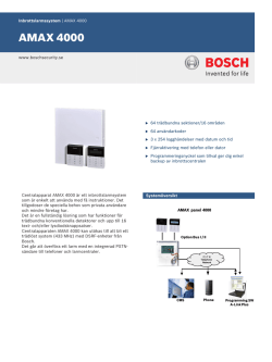 AMAX 4000 - Bosch Security Systems