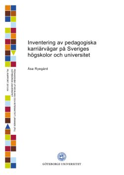 Inventering av pedagogiska karriärvägar på Sveriges