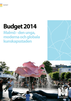 Budget 2014 - Malmö stad Redovisningar