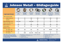 Johnson Metall – Glidlagerguide
