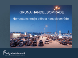 Presentation Kiruna Handelsområde