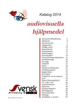 Katalog 2014 audiovisuella hjälpmedel - svenskav