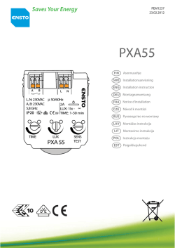 Monteringsanvisning PXA55 - Products