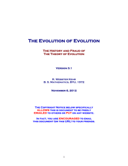The Evolution of Evolution - Introduction to the Mathematics of