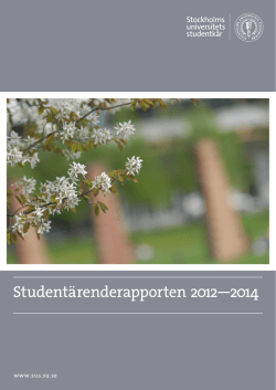 Studentärenderapporten 2012—2014