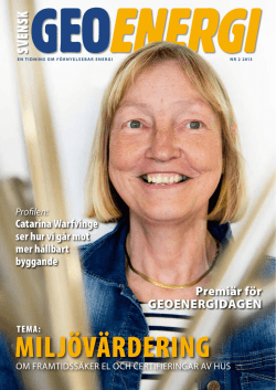 Nr 2/2013 - Svenskt Geoenergicentrum