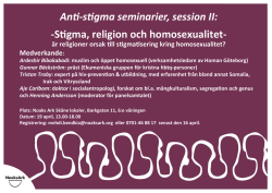 Stigma, religion och homosexualitet