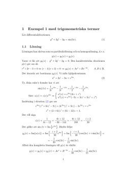 1 Exempel 1 med trigonometriska termer