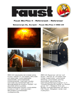 Faust Bio-Flow II – Referenssit – Referenser