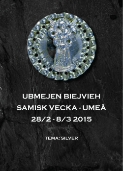 ubmejen biejvieh samisk vecka - umeå 28/2 - 8/3 2015