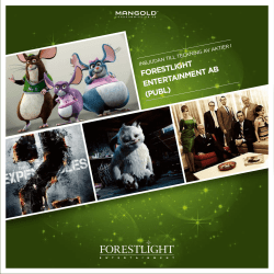 Ladda ner prospektet h&auml;r. - Forestlight Entertainment