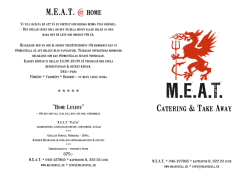 M.E.A.T. @ home Catering & Take Away