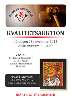 KVALITETSAUKTION - Auktionstjanst.se