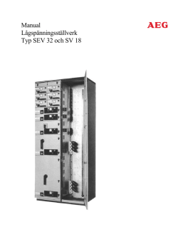 Manual SEV32 & SV18