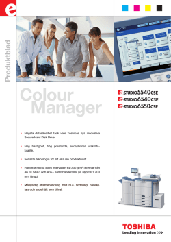 Colour Manager - Toshiba Tec Nordic