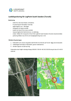 Lastbilsparkering för LogPoint South Sweden (Torsvik)