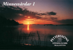 Minnesvårdar 1 - Petterssons Stenhuggeri