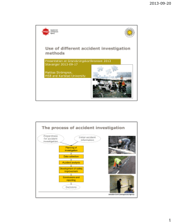 Use of different accident investigation methods