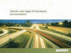 Wexnet presentation Sjönet 2014-10-30