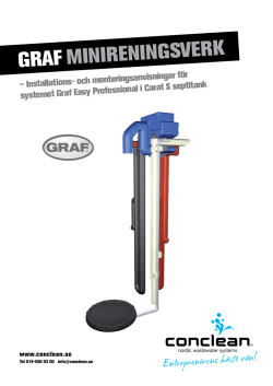 Graf Minireningsverk – Installationsanvisning/manual