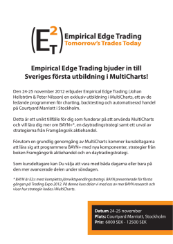 Empirical Edge Trading bjuder in till Sveriges första