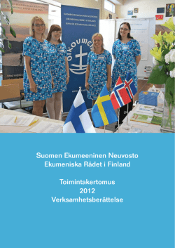 Suomen Ekumeeninen Neuvosto Ekumeniska Rådet i Finland