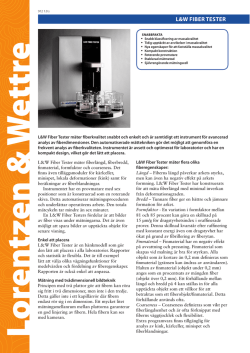 l&w fiber tester - Lorentzen & Wettre