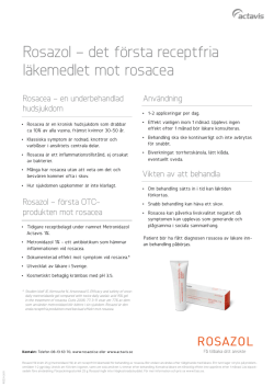 Rosazol – det första receptfria läkemedlet mot rosacea
