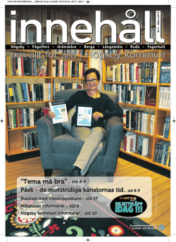 2014 - Tidningen Innehåll