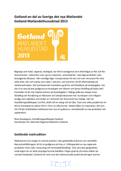Gotländsk mat - Regional Matkultur Gotland