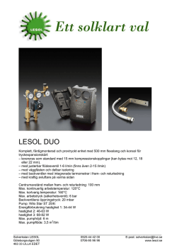 Produktblad LESOL Duo 120530