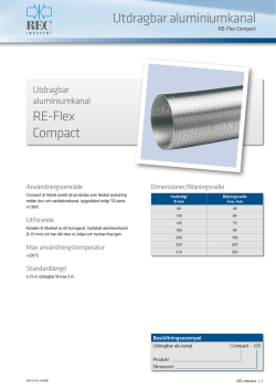 Utdragbar aluminiumkanal RE-Flex Compact