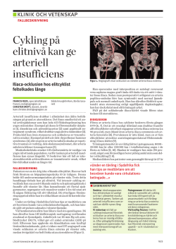 Cykling på elitnivå kan ge arteriell insufficiens