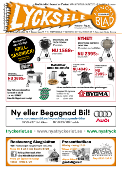 Annonsbladet vecka 18, 2014 - Nya Tryckeriet i Lycksele AB