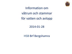 Info 28 jan 2014 från HSB konsult