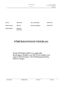 FFU_Brandväggar_Mailfilter_SSL_Portal 2013 - Tredje AP