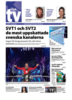 SVT1 och SVT2 de mest uppskattade svenska kanalerna