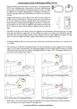 Monteringsanvisning Toalettpappershållare FJT-02
