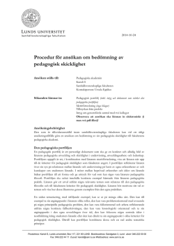 Procedur för ansökan till pedagogisk akademi (PDF)