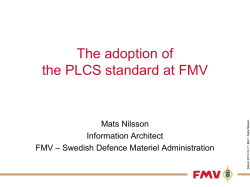 The PLCS standard