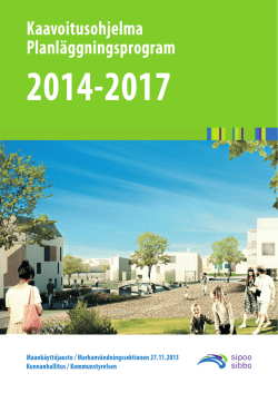 Kaavoitusohjelma / Planläggningsprogram 2014-2017