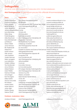 Ladda ner deltagarlista - Innovation by Collaboration