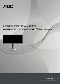 Bruksanvisning för LCD-skärm